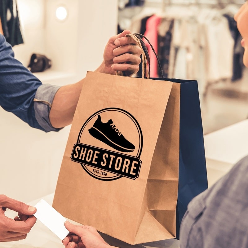 Túi giấy in logo cho shop giày dép